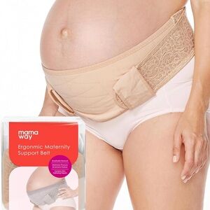 Mama Way Large Beige Lace Ergonomic Maternity Support Belt